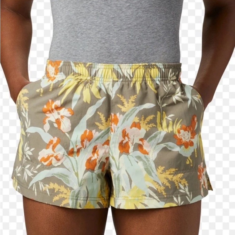 Columbia Womens Sandy River Outdoor Shorts Printed Floral Size XL